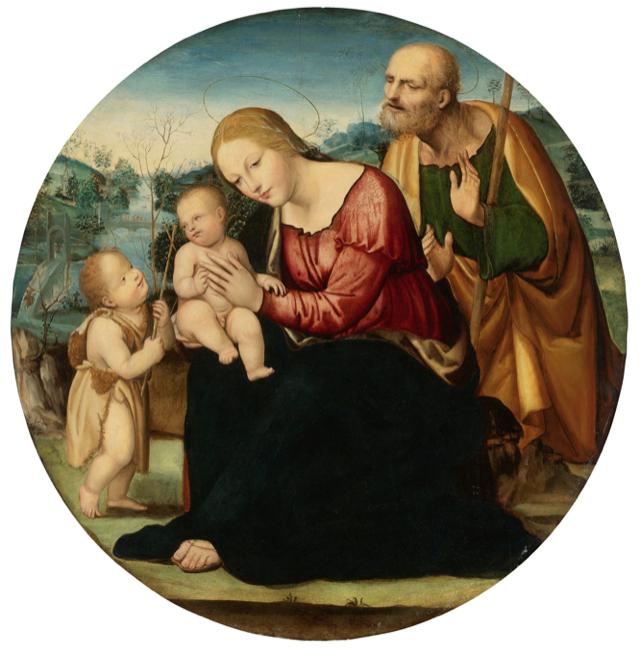 Giovanni Antonio Bazzi detto il Sodoma, Sacra Famiglia con San Giovanni Battista