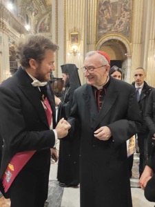 Il conte Daniele Radini Tedeschi e il Cardinale Pietro Parolin, Segretario di Stato Vaticano